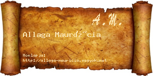 Allaga Maurícia névjegykártya